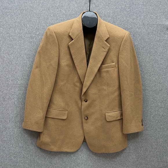 Brooks Brothers Vintage Mens Camel Hair Sport Coat Blazer Jacket 44R
